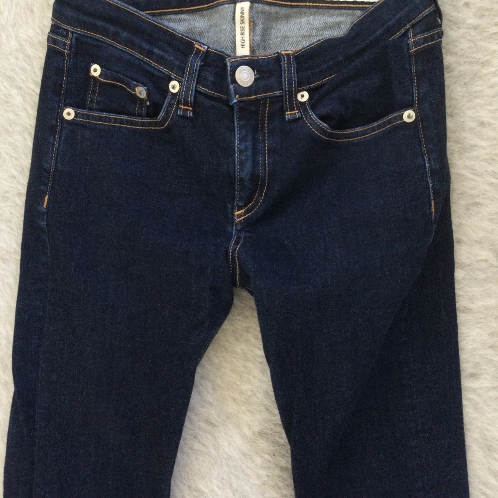Rag & Bone Jean High Rise Skinny Jean in Heritage wash